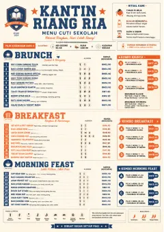 School Canteen menu template preview