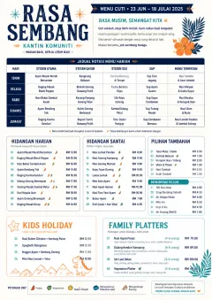 Corporate Canteen menu template preview