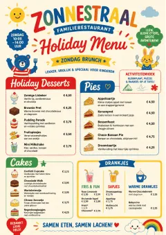 Kids Playful menu template preview