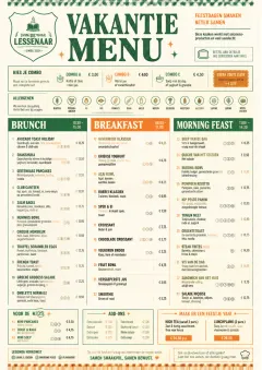 School Canteen menu template preview