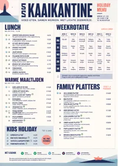 Corporate Canteen menu template preview