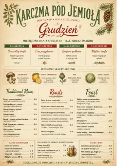 Monthly Seasonal menu template preview