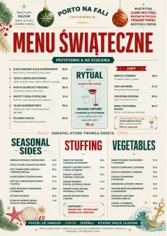 Holiday Festive menu template preview