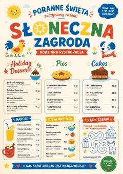 Kids Playful menu template preview