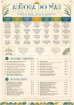 Weekly Grid menu template preview