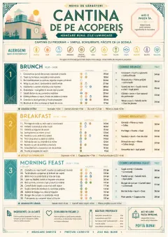 School Canteen menu template preview