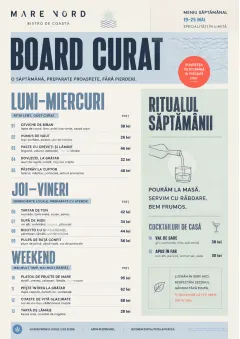 Weekly Board Clean menu template preview