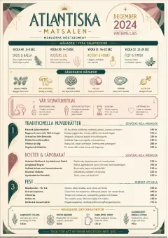 Monthly Seasonal menu template preview