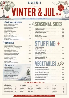 Holiday Festive menu template preview
