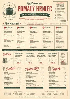Meal Prep Box menu template preview