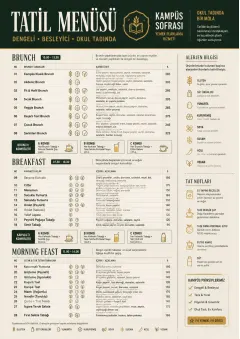 School Canteen menu template preview