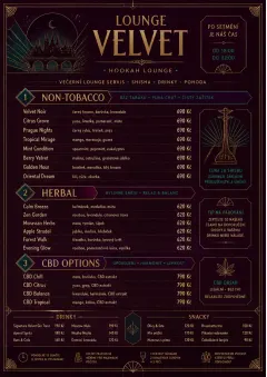Lounge Velvet menu template preview