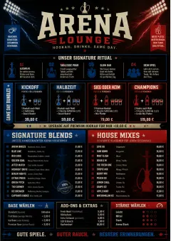 Sports Arena Energy menu template preview