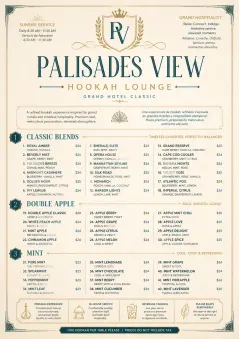 Grand Hotel Classic menu template preview