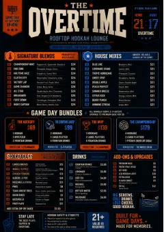 Sports Arena Energy menu template preview