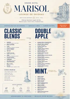 Grand Hotel Classic menu template preview