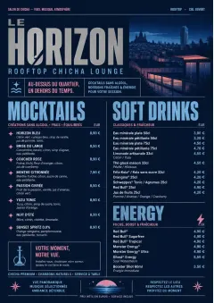 Rooftop Skyline menu template preview