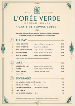 Lobby Service Card menu template preview
