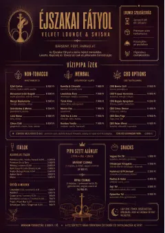 Lounge Velvet menu template preview