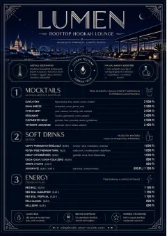 Rooftop Skyline menu template preview