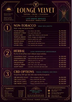 Lounge Velvet menu template preview