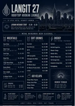 Rooftop Skyline menu template preview