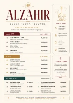 Lobby Service Card menu template preview
