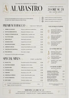 In-Room Tray Service menu template preview