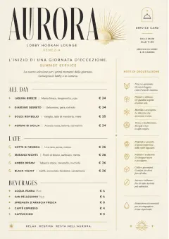 Lobby Service Card menu template preview