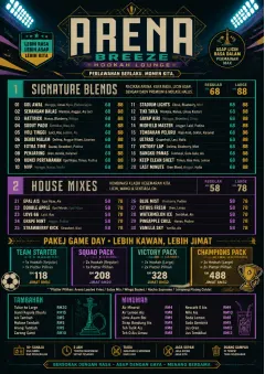 Sports Arena Energy menu template preview
