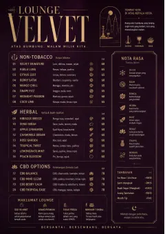 Lounge Velvet menu template preview