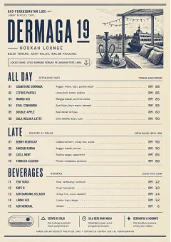 Lobby Service Card menu template preview