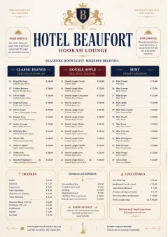 Grand Hotel Classic menu template preview