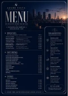 Rooftop Skyline menu template preview