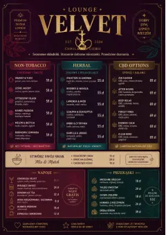 Lounge Velvet menu template preview