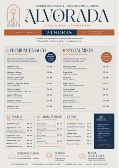 In-Room Tray Service menu template preview
