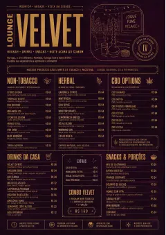 Lounge Velvet menu template preview