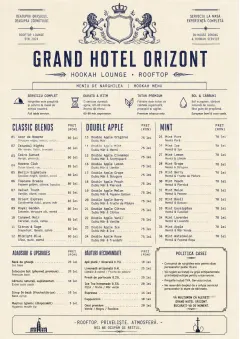 Grand Hotel Classic menu template preview