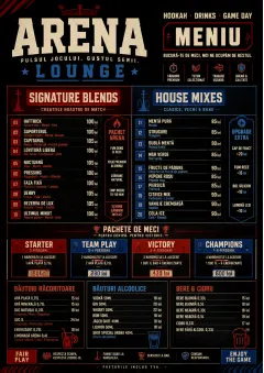 Sports Arena Energy menu template preview