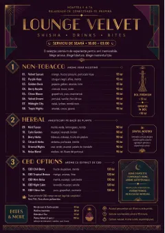 Lounge Velvet menu template preview