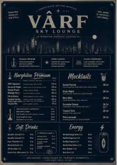 Rooftop Skyline menu template preview