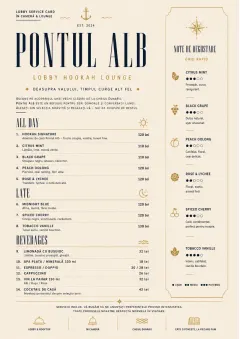 Lobby Service Card menu template preview
