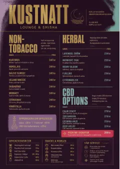 Lounge Velvet menu template preview