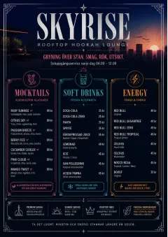 Rooftop Skyline menu template preview