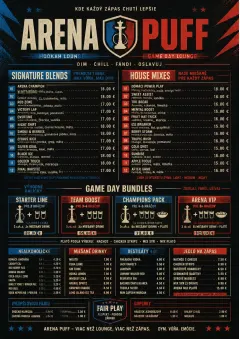 Sports Arena Energy menu template preview