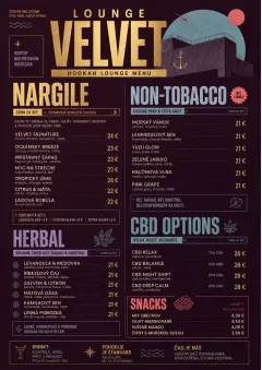 Lounge Velvet menu template preview