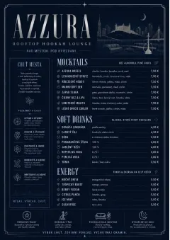 Rooftop Skyline menu template preview
