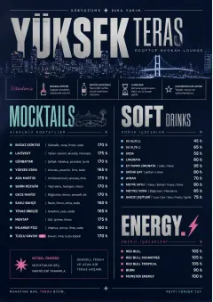 Rooftop Skyline menu template preview