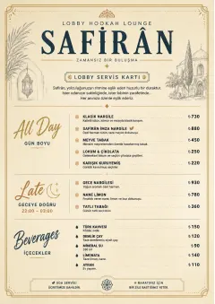 Lobby Service Card menu template preview