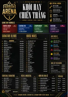 Sports Arena Energy menu template preview